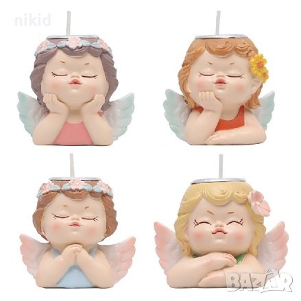 2 вида Ангел пазител Свещник силиконов молд форма калъп за свещ гипс , снимка 4 - Форми - 36795447