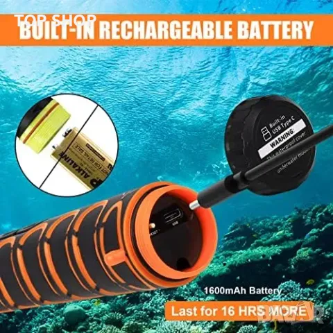 Нов Металдетектор за гмуркане, Водоустойчив 15m, Прецизен и здрав, снимка 5 - Друга електроника - 49552249