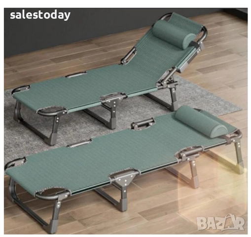Сгъваеми шезлонг за градина, до 150кг, 1,9м., снимка 3 - Градински мебели, декорация  - 50890838