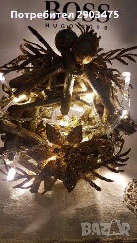 Новогодишен коледен венец статуетка, снимка 4 - Декорация за дома - 31109266