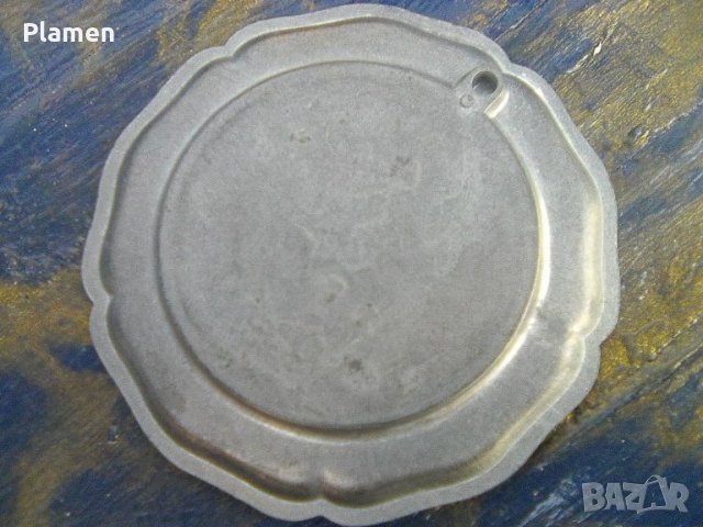 Калаена рекламна белгийска чиния за стена, снимка 2 - Други ценни предмети - 40123449