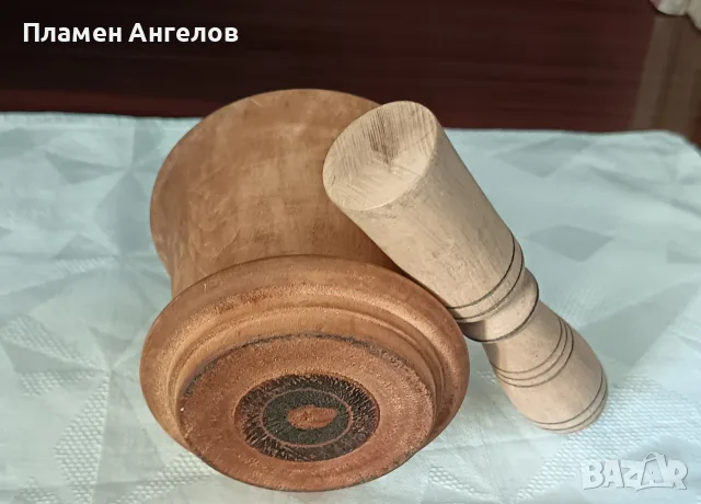 Старо дървено хаванче и кълцалник, снимка 7 - Прибори за хранене, готвене и сервиране - 51981865