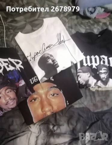 Тениски Tupac XL, L, M, S, размер , снимка 2 - Тениски - 54203586