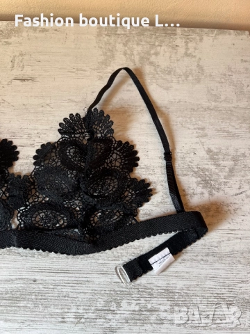 Ново черно дантелено бюстие с регулиращи се презрамки S , M , L , XL налични размери 🖤🖤🖤, снимка 3 - Бельо - 52118445