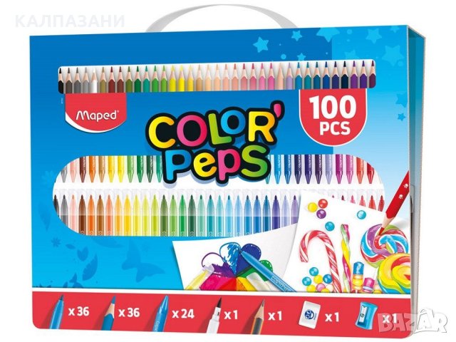 Комплект за рисуване - Maped Color Peps 100 части, снимка 2 - Други - 31775051