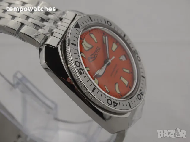 ВОСТОК АМФИБИЯ АВТОМАТИЧЕН-"ЧЕРЕПАХА"-"ORANGE" ref: 70085В, снимка 7 - Мъжки - 48082148