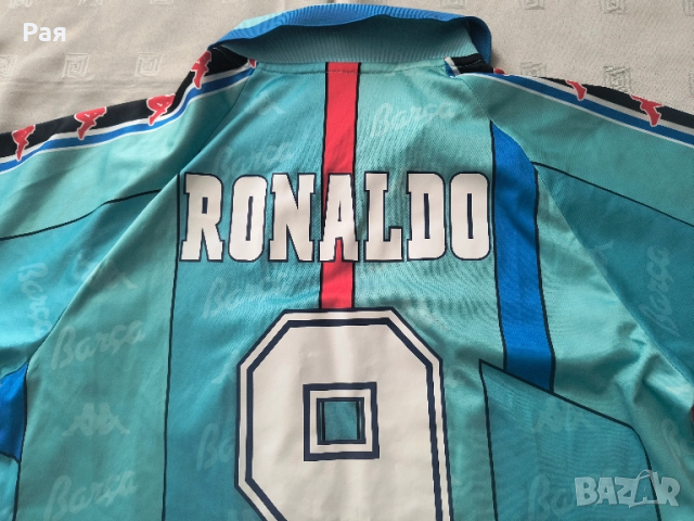 Роналдо Назарио,  Барселона гостуваща фланелка 96-97 (Beckett COA), снимка 12 - Тениски - 51838993