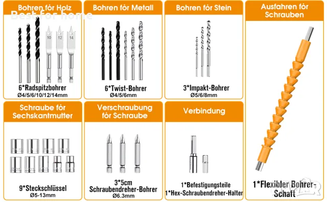 Мощен акумулаторен винтоверт JYGMPRO 21 V, снимка 14 - Винтоверти - 47826263