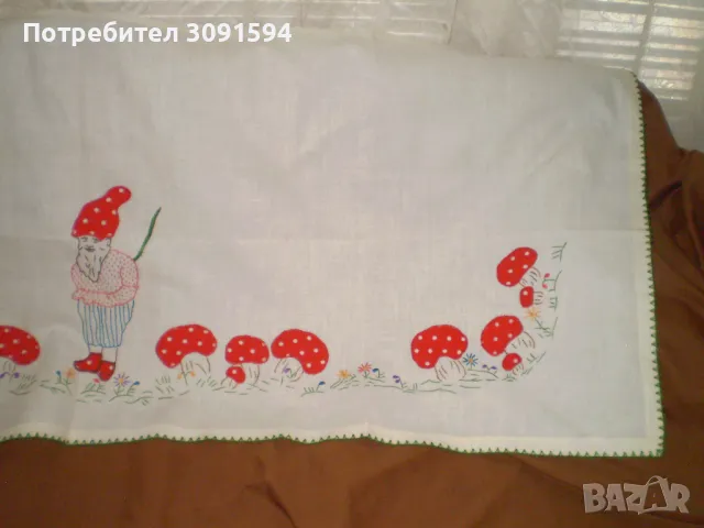 Старо ръчно бродивано перде ковьор, снимка 6 - Други ценни предмети - 48809950