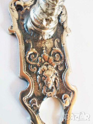 Царска старинна барокова луксозна брава от месинг-шилд ,ретро дръжка, винтидж обков, снимка 9 - Декорация за дома - 22329439