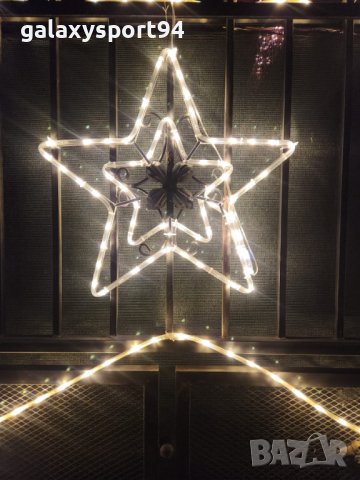 Звезда Коледна Светеща в Три цвята Бяла/ Топла/ Червена LED за Външно, снимка 3 - Лед осветление - 38991275