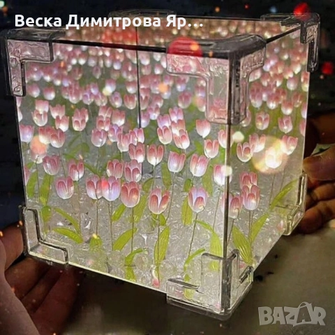 Очарователна нощна лампа лале – Многофункционално освежаване на вашето пространство, снимка 5 - Настолни лампи - 51760889