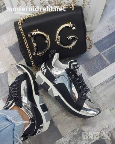 Karl Lagerfeld, Guess, D&G, комплект чанта и маратонки, снимка 1 - Чанти - 30303353