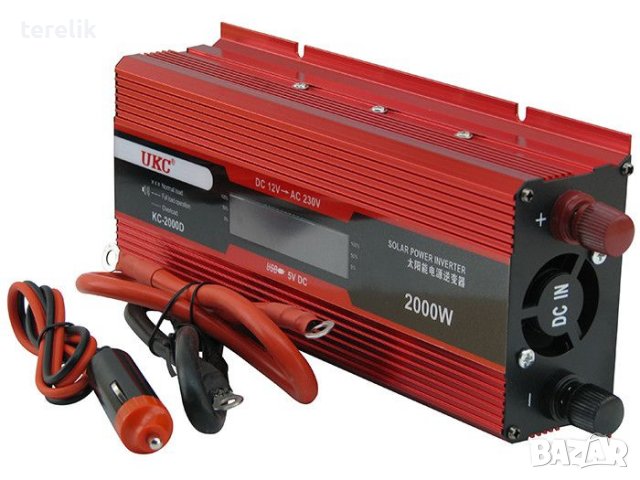 !! Нови ИНВЕРТОРИ UKC 2000W с дисплей -12V или 24v /220V, Промоция, снимка 15 - Аксесоари и консумативи - 39418493