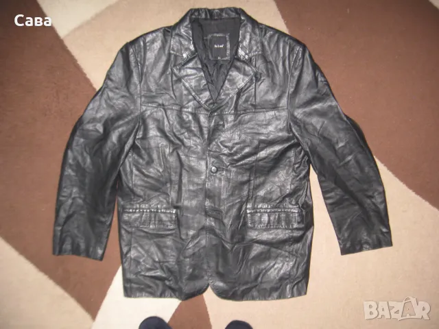 Кожено сако HIM  мъжко,Л-ХЛ, снимка 2 - Сака - 48299306
