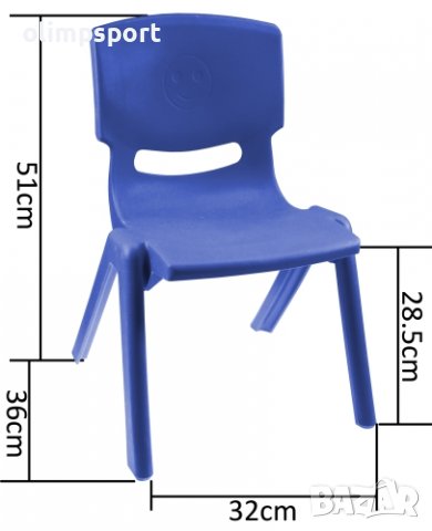 Детски стол с размери 53х26х26см, височина на седалката 27см. , снимка 3 - Столове - 36747471