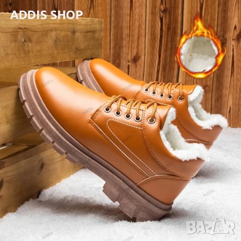 Мъжки зимни ежедневни обувки в стил Martin Boots ®, Британски стил, 2цвята - 023, снимка 2 - Ежедневни обувки - 39177255