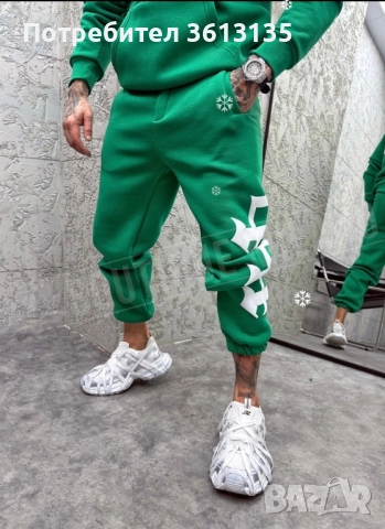 Мъжки топъл ватиран екип в зелен цвят , снимка 3 - Спортни дрехи, екипи - 52660048