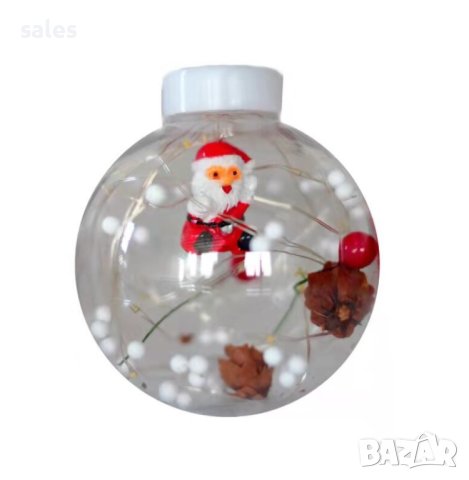 Коледна светеща завеса крушки с Дядо Коледа 3м., снимка 2 - Декорация за дома - 42279866