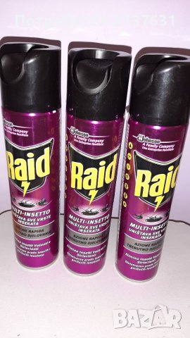 RAID  - УНИВЕРСАЛЕН   АЕРОЗОЛ за НАСЕКОМИ  ( Летящи и Пълзящи  ), снимка 1