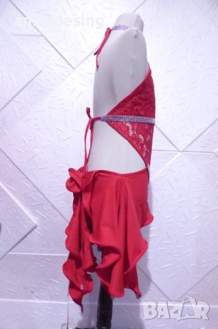 Червена детска рокля за спортни танци, снимка 9 - Детски рокли и поли - 42842813