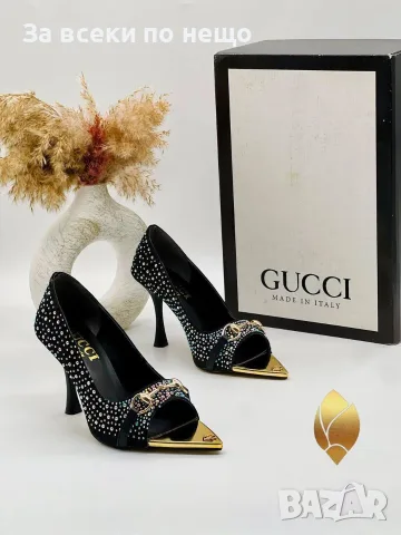 Gucci Елегантни Дамски Обувки С Кристали На Висок Ток Гучи - Различни Цветове Код SEM-483, снимка 6 - Дамски обувки на ток - 55872712
