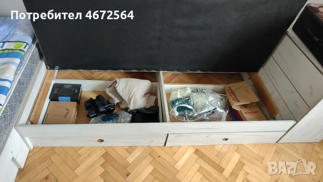 2 бр. легло с ракла и чисто нови матраци, снимка 2 - Спални и легла - 53322774