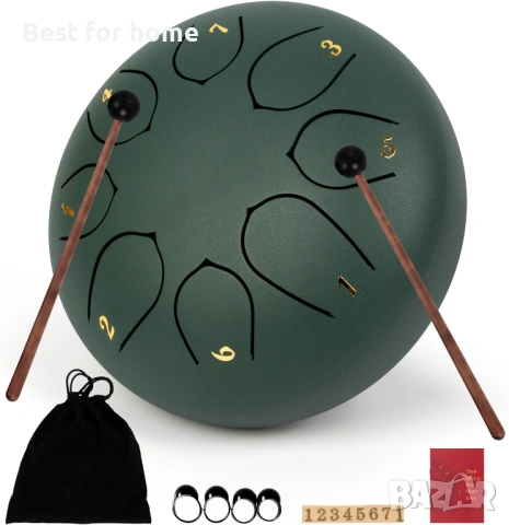 6-инчов (15 см) стоманен барабан с език - 8 ноти, настроен в до мажор, снимка 3 - Ударни инструменти - 53877542