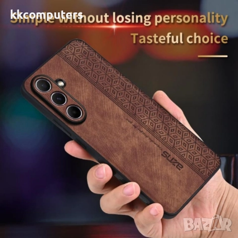 Samsung Galaxy S25 FE AZNS Удароустойчив Кожен Калъф и Протектор, снимка 7 - Резервни части за телефони - 51831014