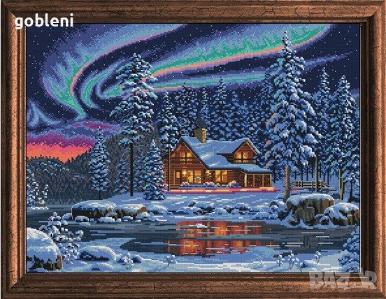 гоблен "СЕВЕРНО СИЯНИЕ" Д 40 - шев 1:1/1:4; 37 цвята