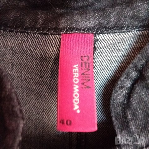 Черно дънково яке Vero Moda, снимка 3 - Якета - 44466389