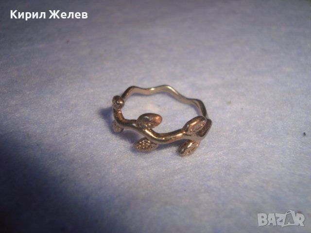 ПОСРЕБРЕН ФЛОРАЛЕН СТАР МЕДЕН ФИН ПРЪСТЕН 29136