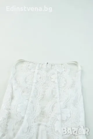 Разпродажба! Дамско боди в бяло с дантела и ефектен гръб, снимка 9 - Корсети, бюстиета, топове - 50029873