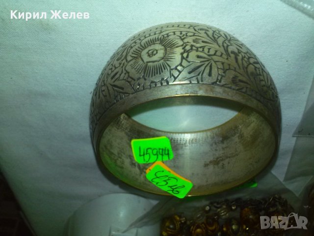 ПОСРЕБРЕНА РЪЧНО ГРАВИРАНА с НИЕЛО БРОНЗОВА ОСМАНСКА ВЪЗРОЖДЕНСКА СТАРА ГРИВНА 45944