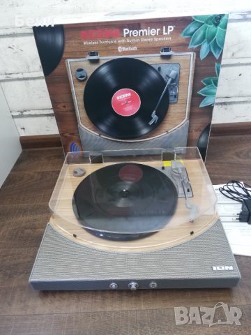 Продавам грамофон с говорители ION Premier LP Bluetooth  чисто нов, снимка 2 - Грамофони - 30309367