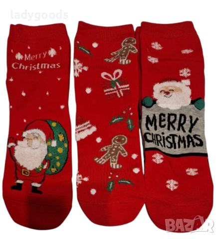 Коледни дамски чорапи.Модел 2., снимка 5 - Дамски чорапи - 52789511
