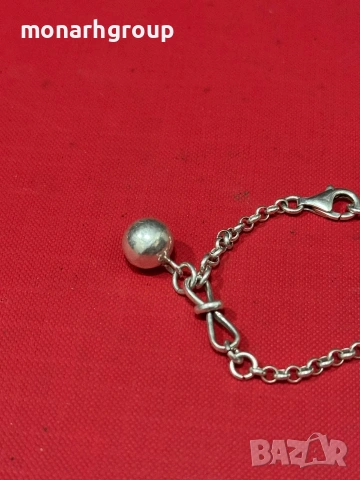 Сребърна гривна, снимка 4 - Гривни - 54315512