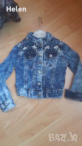 Детско късо дънково якенце