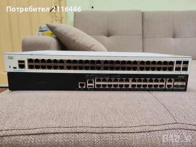 Продавам 2 професионални управляеми суича – Cisco CBS250-48T-4G и Ruckus ICX 7150-24P PoE+