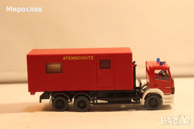 WIKING H0 1/87 МERCEDES ATEGO КАМИОН ПОЖАРНА МОДЕЛ КОЛИЧКА, снимка 5 - Колекции - 54215954