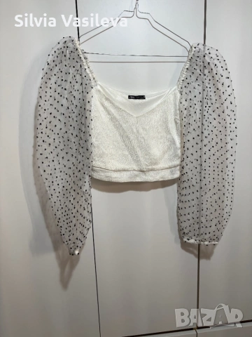 Дамска блузка Zara, снимка 2 - Корсети, бюстиета, топове - 54319684