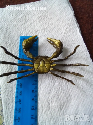 Бронзова фигурка на рак 24049, снимка 8 - Антикварни и старинни предмети - 53220857