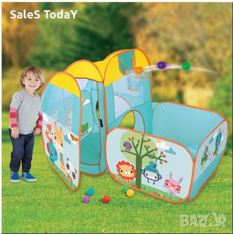 Детски кът, палатка с басейн с топки, Fisher Price, снимка 4 - Играчки за стая - 42921498