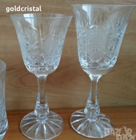 Кристални чаши  Зорница лукс, снимка 1 - Антикварни и старинни предмети - 35509878