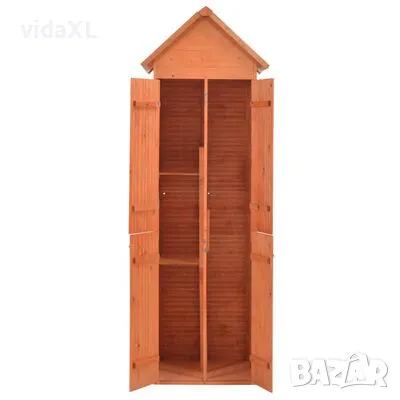 vidaXL Градински шкаф за съхранение, 71x60x213 см, дърво（SKU:170649）, снимка 2 - Градински мебели, декорация  - 48537446