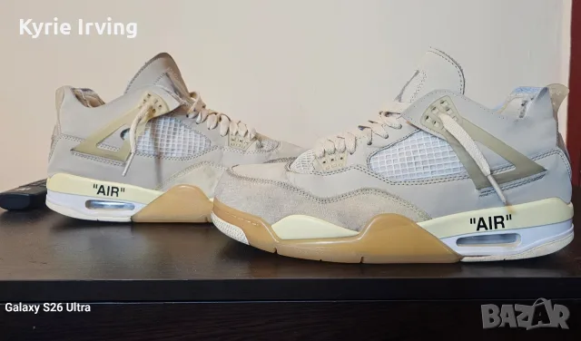 Маратонки Air Jordan 4 Off White SP sail Nike basketball NBA