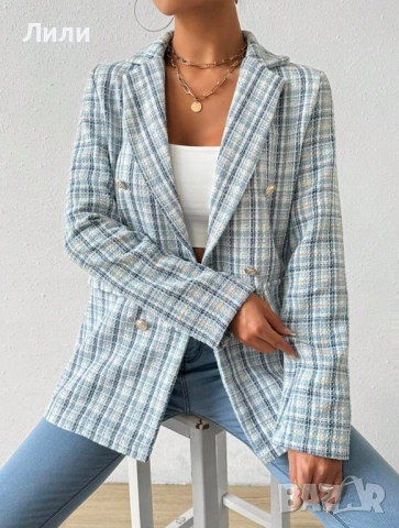 Дамски кариран блейзър
