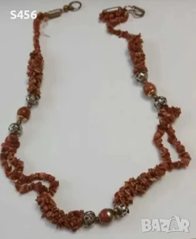 Колие,гердан, полускъпоценни камъни, слънчев камък 