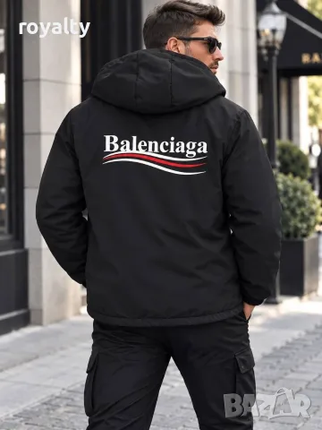 Balenciaga Ново Черно Мъжко Зимно Яке , снимка 2 - Якета - 56135291