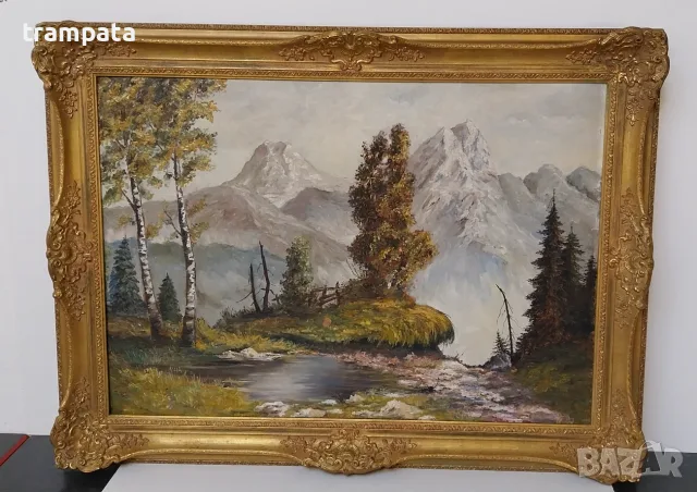 НАЙ ДОБРАТА ОФЕРТА Голяма Стара картина Kozicz масло , барокова рамка. 